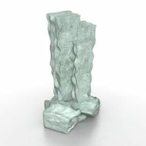 Piedras decorativas de vidrio Adornos de jardín Modelo 3d