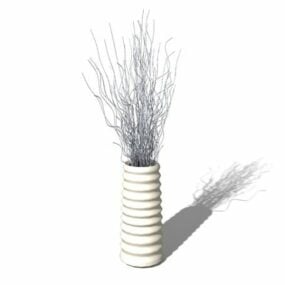 مزهرية ديكور لغرفة المعيشة بالعصي نموذج ثلاثي الأبعاد