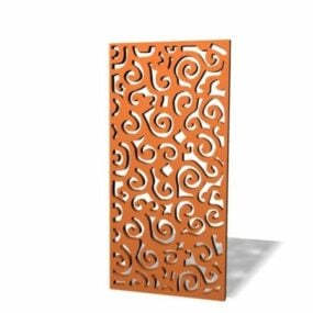 Decorative Wood Carved Lattice Panels 3d model
