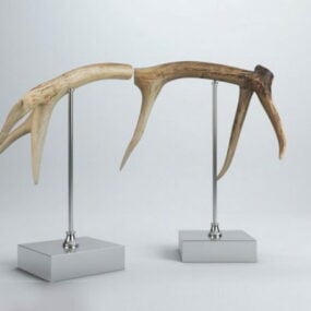 鹿の角の装飾3Dモデル