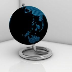 Study Room Desk Globe 3D-malli