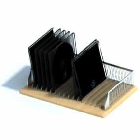 Büro-Desktop-CD-Halter, CD-Rack, 3D-Modell