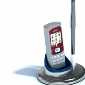 3d-модель офісного настільного мобільного мобільного телефону