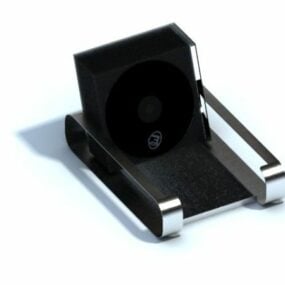 نموذج ثلاثي الأبعاد لرف الأقراص المضغوطة من الفولاذ المقاوم للصدأ لسطح المكتب