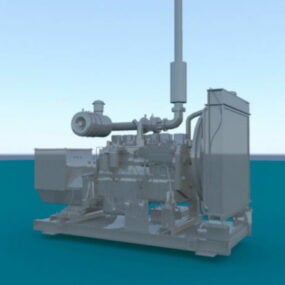 Machine Part Diesel Generator 3d model