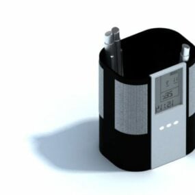 블랙 서클 알람 시계 3d 모델