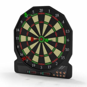 Digital Black Dart Board 3d model