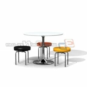 3д модель мебели для столовой, журнального столика