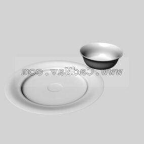 Kitchen Dish Bowl Plate 3d model