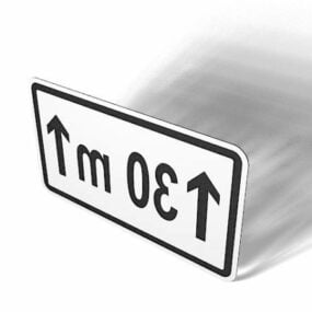 3д модель дорожного знака "Улица Расстояние"
