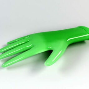Nemocniční lékařská gumová rukavice 3D model