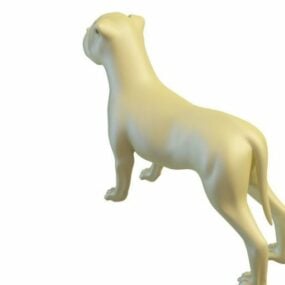 Estatua de perro de jardín al aire libre modelo 3d