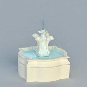 3D model zahradní vodní fontány s delfínem