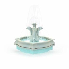 3д модель садовых фонтанов "Дельфин"