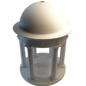 Stone Dome Roof Gazebo 3d model