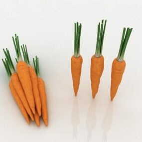 Kotimainen porkkana-kasvis 3d-malli