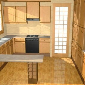 Hjemmekjøkkendesign 3d-modell