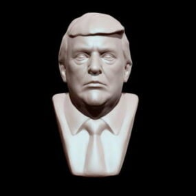 Modello 3d della statua di Donald Trump