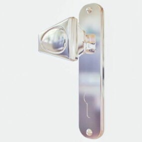 Modelo 3d de fechadura de maçaneta de porta de metal para casa