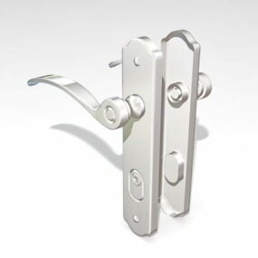 Dørhåndtag med låse 3d model