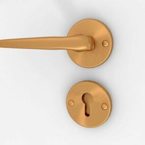Door Lever Brass Handle Lock 3d model