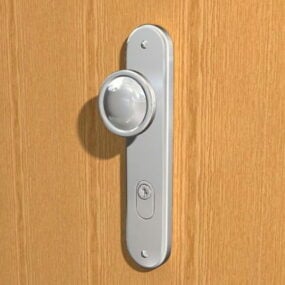 Hjem dørhåndtak med metalllås 3d-modell