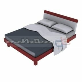 Double Bed Bedroom Furniture 3d model