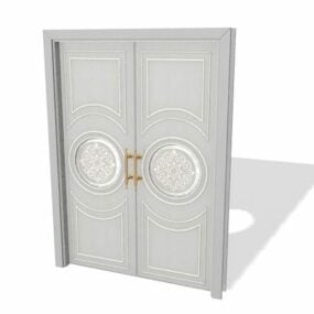 Double Entry Doors Home Office 3D-malli