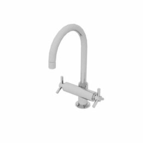 Double Handle Kitchen Basin Faucet 3d model