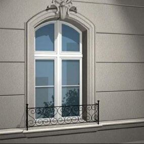 Double Rung Sash Window Wedge Lintel 3D-malli