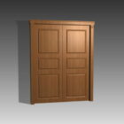 Double Wooden Panel Door