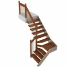 Double Quarter Home Landing Stairs