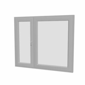 Casement Window Double Sash Frame דגם תלת מימד