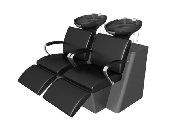 미장원 두 배 좌석 샴푸 의자 자유로운 3d 모형- .Max, .Vray - Open3dModel