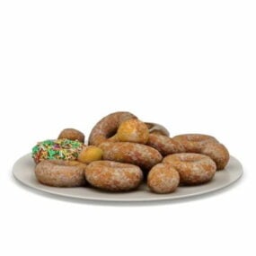 Food Donut Dessert 3d-modell