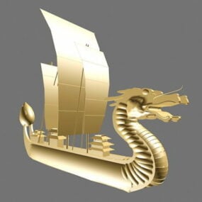 Mô hình thuyền rồng trang trí 3d