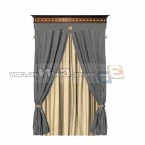 Drape Window Curtain For Home 3d model