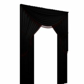 Windows Drapes With Swags 3d model
