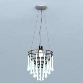 Living Room Drop Crystal Chandelier Lights 3d model