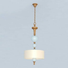 家用鼓灯罩吊灯3d模型