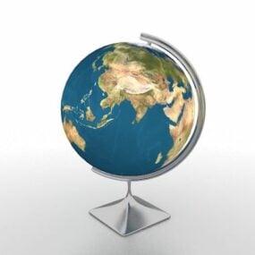 Modello 3d del globo educativo della biblioteca