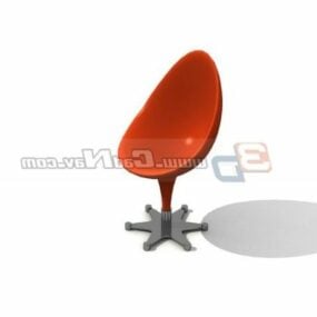 Red Egg Stool Home Chair 3d model