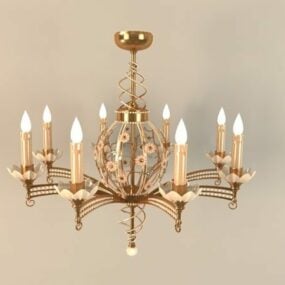 Living Room Electric Candle Chandelier 3d model