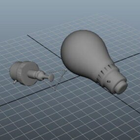 Basic Electric Lamp Bulb 3d model
