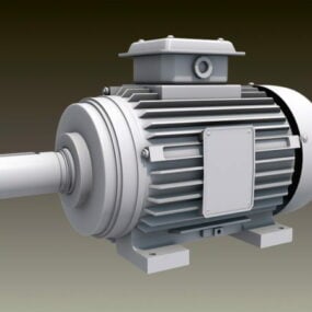 Industrial Electric Motor 3d model