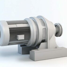 Endüstriyel Elektrikli Motor Redüktörü 3D model