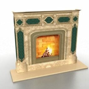 Electric Home Fireplace 3d model