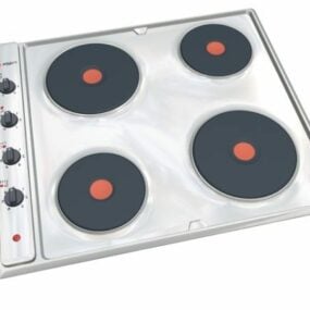 Keuken Moderne inductiekookplaat 3D-model
