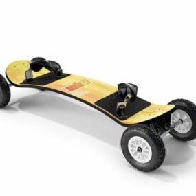 Electric Plastic Skateboard 3d model