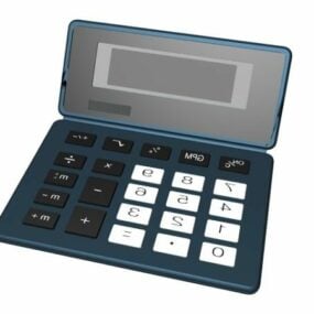 Model 3d Kalkulator Poket Elektronik Pejabat